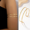 Gold Glam Adjustable Arm Cuff